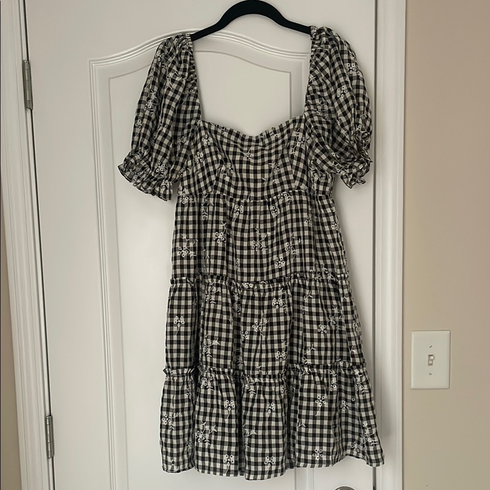 Black and White Gingham Dress